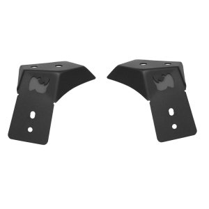 Jeep Gladiator JT Light Mounts - Go Rhino - Hood Latch Pod Mount Kit Single 3x3 Cube - Textured Black - `18-`20